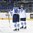POPRAD, SLOVAKIA - APRIL 16: Finland's Kristian Vesalainen #10 (centre) is congratulated by teammates Miro Heiskanen #33 and Urho Vaakanainen #7 after scoring against Latvia during preliminary round action at the 2017 IIHF Ice Hockey U18 World Championship. (Photo by Andrea Cardin/HHOF-IIHF Images)